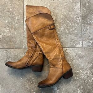 Vince Camuto Bollo Tall Studded Leather Riding Boot Size 8.5